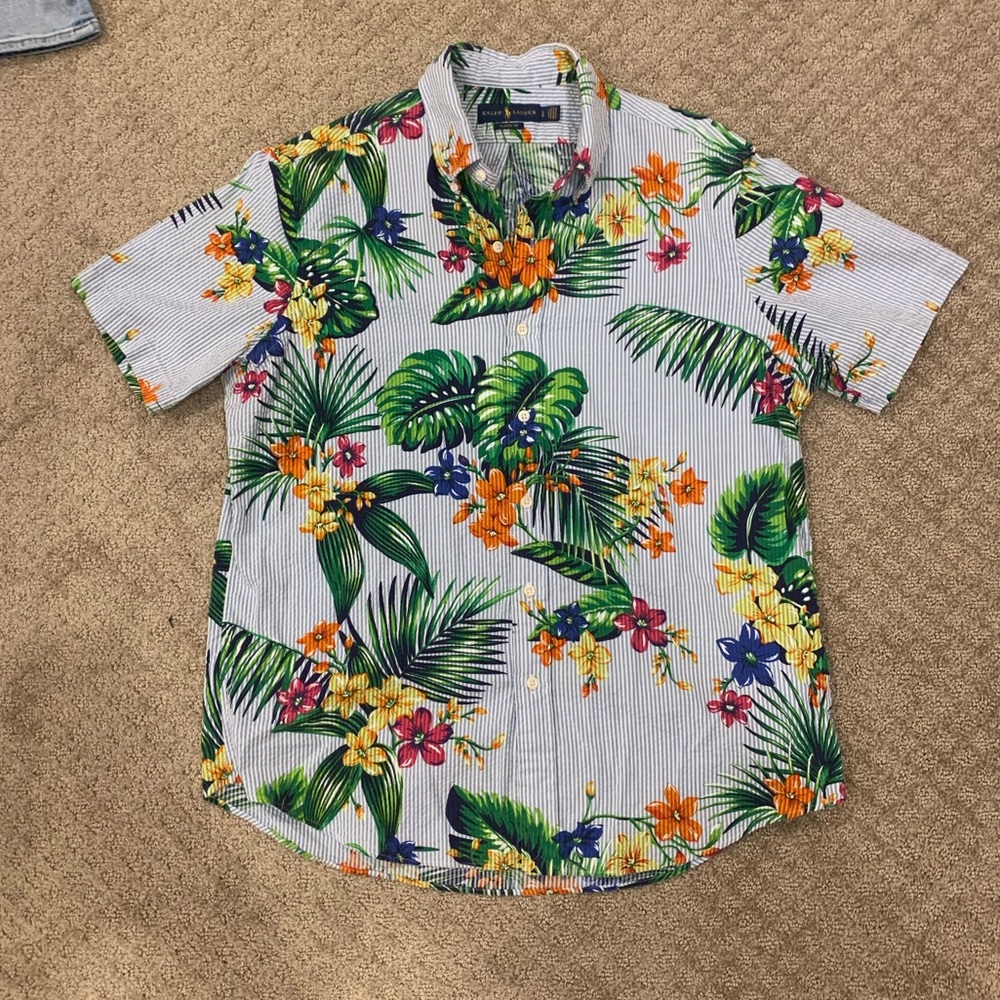 Polo Floral Searsucker Shirt